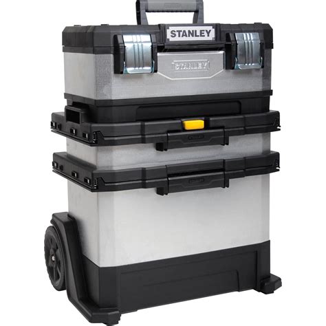 stanley 2 foot rolling metal tool box|stanley stacking tool box system.